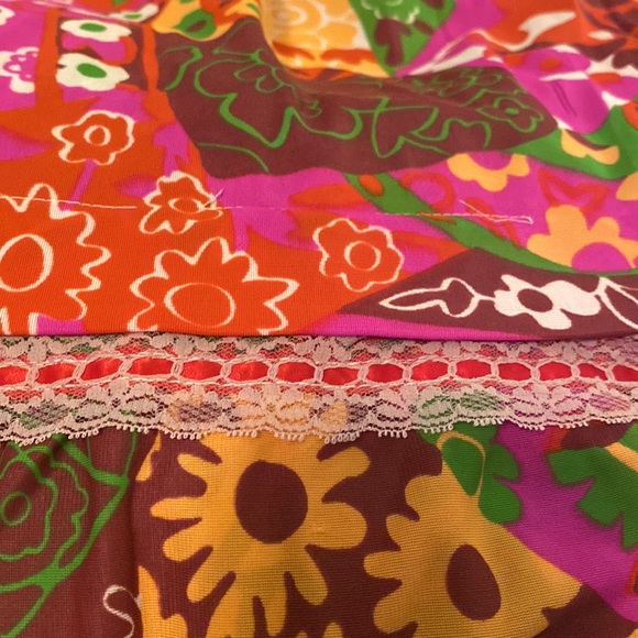 SOLD 🌸 60s Fabulous Lounge Gown House Dress Night Gown Vintage Mid Century Mod - Picture 7 of 10